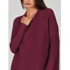 imageANRABESS Women Oversized Casual Loose Turtleneck Long Sleeve Slouchy Baggy Knit Tunic Sweaters Pullover 2025 Fall OutfitsWine Red