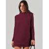 imageANRABESS Women Oversized Casual Loose Turtleneck Long Sleeve Slouchy Baggy Knit Tunic Sweaters Pullover 2025 Fall OutfitsWine Red
