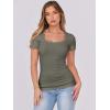 imageANRABESS Women Short Sleeve Tops Scoop Neck Ribbed Knit Slim Fitted Basic Tee Shirts 2025 Casual Summer Trendy ClothesArmy Green