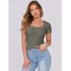 imageANRABESS Women Short Sleeve Tops Scoop Neck Ribbed Knit Slim Fitted Basic Tee Shirts 2025 Casual Summer Trendy ClothesArmy Green
