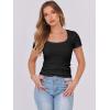 imageANRABESS Women Short Sleeve Tops Scoop Neck Ribbed Knit Slim Fitted Basic Tee Shirts 2025 Casual Summer Trendy ClothesBlack