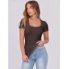 imageANRABESS Women Short Sleeve Tops Scoop Neck Ribbed Knit Slim Fitted Basic Tee Shirts 2025 Casual Summer Trendy ClothesBrown