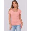 imageANRABESS Women Short Sleeve Tops Scoop Neck Ribbed Knit Slim Fitted Basic Tee Shirts 2025 Casual Summer Trendy ClothesCoral