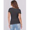 imageANRABESS Women Short Sleeve Tops Scoop Neck Ribbed Knit Slim Fitted Basic Tee Shirts 2025 Casual Summer Trendy ClothesDark Grey
