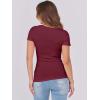 imageANRABESS Women Short Sleeve Tops Scoop Neck Ribbed Knit Slim Fitted Basic Tee Shirts 2025 Casual Summer Trendy ClothesDeep Red