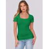 imageANRABESS Women Short Sleeve Tops Scoop Neck Ribbed Knit Slim Fitted Basic Tee Shirts 2025 Casual Summer Trendy ClothesGreen