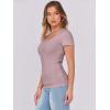 imageANRABESS Women Short Sleeve Tops Scoop Neck Ribbed Knit Slim Fitted Basic Tee Shirts 2025 Casual Summer Trendy ClothesGrey Pink