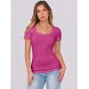 imageANRABESS Women Short Sleeve Tops Scoop Neck Ribbed Knit Slim Fitted Basic Tee Shirts 2025 Casual Summer Trendy ClothesHot Pink