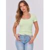 imageANRABESS Women Short Sleeve Tops Scoop Neck Ribbed Knit Slim Fitted Basic Tee Shirts 2025 Casual Summer Trendy ClothesLight Green