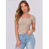 imageANRABESS Women Short Sleeve Tops Scoop Neck Ribbed Knit Slim Fitted Basic Tee Shirts 2025 Casual Summer Trendy ClothesLight Khaki
