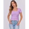 imageANRABESS Women Short Sleeve Tops Scoop Neck Ribbed Knit Slim Fitted Basic Tee Shirts 2025 Casual Summer Trendy ClothesLight Purple