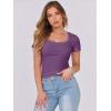 imageANRABESS Women Short Sleeve Tops Scoop Neck Ribbed Knit Slim Fitted Basic Tee Shirts 2025 Casual Summer Trendy ClothesPurple