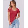 imageANRABESS Women Short Sleeve Tops Scoop Neck Ribbed Knit Slim Fitted Basic Tee Shirts 2025 Casual Summer Trendy ClothesRed