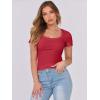 imageANRABESS Women Short Sleeve Tops Scoop Neck Ribbed Knit Slim Fitted Basic Tee Shirts 2025 Casual Summer Trendy ClothesRed