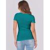 imageANRABESS Women Short Sleeve Tops Scoop Neck Ribbed Knit Slim Fitted Basic Tee Shirts 2025 Casual Summer Trendy ClothesTeal