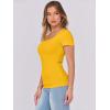 imageANRABESS Women Short Sleeve Tops Scoop Neck Ribbed Knit Slim Fitted Basic Tee Shirts 2025 Casual Summer Trendy ClothesYellow