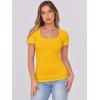 imageANRABESS Women Short Sleeve Tops Scoop Neck Ribbed Knit Slim Fitted Basic Tee Shirts 2025 Casual Summer Trendy ClothesYellow