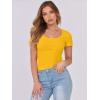 imageANRABESS Women Short Sleeve Tops Scoop Neck Ribbed Knit Slim Fitted Basic Tee Shirts 2025 Casual Summer Trendy ClothesYellow