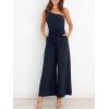 imageANRABESS Women Summer Dressy Jumpsuits One Shoulder Sleeveless Casual Wide Leg Pants Romper Jumper 2025 Trendy OutfitsDark Blue