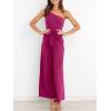 imageANRABESS Women Summer Dressy Jumpsuits One Shoulder Sleeveless Casual Wide Leg Pants Romper Jumper 2025 Trendy OutfitsDeep Rose