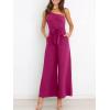 imageANRABESS Women Summer Dressy Jumpsuits One Shoulder Sleeveless Casual Wide Leg Pants Romper Jumper 2025 Trendy OutfitsDeep Rose