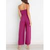 imageANRABESS Women Summer Dressy Jumpsuits One Shoulder Sleeveless Casual Wide Leg Pants Romper Jumper 2025 Trendy OutfitsDeep Rose
