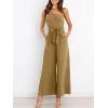 imageANRABESS Women Summer Dressy Jumpsuits One Shoulder Sleeveless Casual Wide Leg Pants Romper Jumper 2025 Trendy OutfitsKhaki
