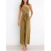 imageANRABESS Women Summer Dressy Jumpsuits One Shoulder Sleeveless Casual Wide Leg Pants Romper Jumper 2025 Trendy OutfitsKhaki