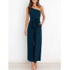 imageANRABESS Women Summer Dressy Jumpsuits One Shoulder Sleeveless Casual Wide Leg Pants Romper Jumper 2025 Trendy OutfitsNavy Blue