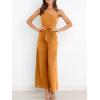 imageANRABESS Women Summer Dressy Jumpsuits One Shoulder Sleeveless Casual Wide Leg Pants Romper Jumper 2025 Trendy OutfitsOrange
