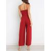 imageANRABESS Women Summer Dressy Jumpsuits One Shoulder Sleeveless Casual Wide Leg Pants Romper Jumper 2025 Trendy OutfitsRed