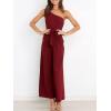 imageANRABESS Women Summer Dressy Jumpsuits One Shoulder Sleeveless Casual Wide Leg Pants Romper Jumper 2025 Trendy OutfitsWine Red