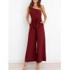 imageANRABESS Women Summer Dressy Jumpsuits One Shoulder Sleeveless Casual Wide Leg Pants Romper Jumper 2025 Trendy OutfitsWine Red
