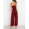 imageANRABESS Women Summer Dressy Jumpsuits One Shoulder Sleeveless Casual Wide Leg Pants Romper Jumper 2025 Trendy OutfitsWine Red