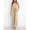 imageANRABESS Women Summer Dressy Jumpsuits One Shoulder Sleeveless Casual Wide Leg Pants Romper Jumper 2025 Trendy OutfitsYellow