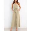 imageANRABESS Women Summer Dressy Jumpsuits One Shoulder Sleeveless Casual Wide Leg Pants Romper Jumper 2025 Trendy OutfitsYellow