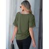 imageANRABESS Women T Shirts Oversized Short Sleeve V Neck 2025 Summer Casual Loose Tops Basic Tee Shirts Outfits with PocketArmy Green