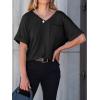 imageANRABESS Women T Shirts Oversized Short Sleeve V Neck 2025 Summer Casual Loose Tops Basic Tee Shirts Outfits with PocketBlack