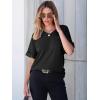 imageANRABESS Women T Shirts Oversized Short Sleeve V Neck 2025 Summer Casual Loose Tops Basic Tee Shirts Outfits with PocketBlack