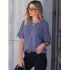 imageANRABESS Women T Shirts Oversized Short Sleeve V Neck 2025 Summer Casual Loose Tops Basic Tee Shirts Outfits with PocketBlue Purple
