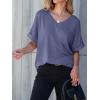 imageANRABESS Women T Shirts Oversized Short Sleeve V Neck 2025 Summer Casual Loose Tops Basic Tee Shirts Outfits with PocketBlue Purple