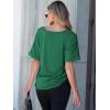 imageANRABESS Women T Shirts Oversized Short Sleeve V Neck 2025 Summer Casual Loose Tops Basic Tee Shirts Outfits with PocketGreen