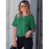 imageANRABESS Women T Shirts Oversized Short Sleeve V Neck 2025 Summer Casual Loose Tops Basic Tee Shirts Outfits with PocketGreen