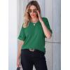 imageANRABESS Women T Shirts Oversized Short Sleeve V Neck 2025 Summer Casual Loose Tops Basic Tee Shirts Outfits with PocketGreen