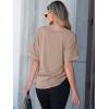 imageANRABESS Women T Shirts Oversized Short Sleeve V Neck 2025 Summer Casual Loose Tops Basic Tee Shirts Outfits with PocketKhaki