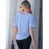 imageANRABESS Women T Shirts Oversized Short Sleeve V Neck 2025 Summer Casual Loose Tops Basic Tee Shirts Outfits with PocketLight Blue