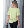 imageANRABESS Women T Shirts Oversized Short Sleeve V Neck 2025 Summer Casual Loose Tops Basic Tee Shirts Outfits with PocketMint Green