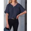 imageANRABESS Women T Shirts Oversized Short Sleeve V Neck 2025 Summer Casual Loose Tops Basic Tee Shirts Outfits with PocketNavy Blue
