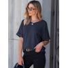 imageANRABESS Women T Shirts Oversized Short Sleeve V Neck 2025 Summer Casual Loose Tops Basic Tee Shirts Outfits with PocketNavy Blue