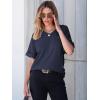 imageANRABESS Women T Shirts Oversized Short Sleeve V Neck 2025 Summer Casual Loose Tops Basic Tee Shirts Outfits with PocketNavy Blue